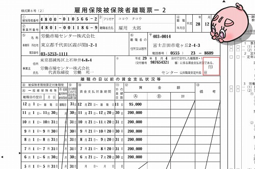 雇用保険被保険者離職票2